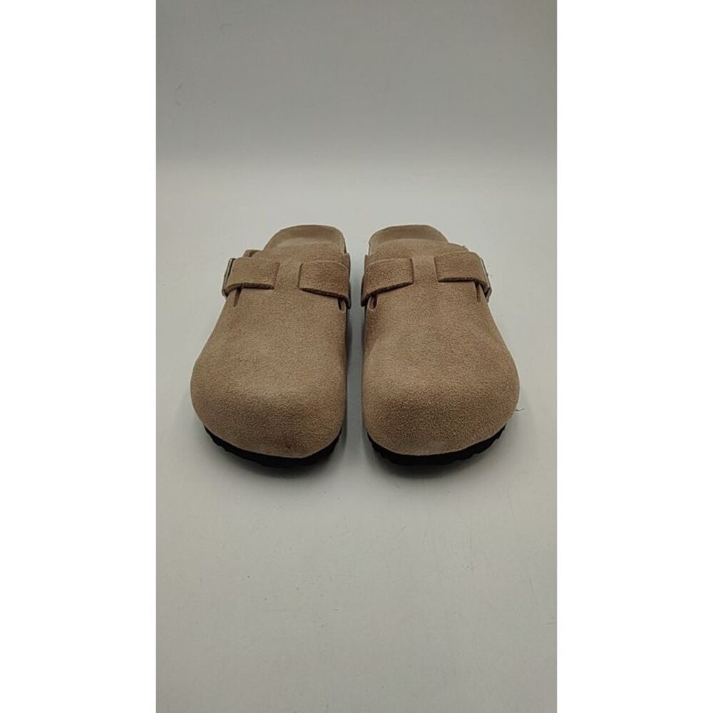 Quince Beige Suede Slip-On Clogs